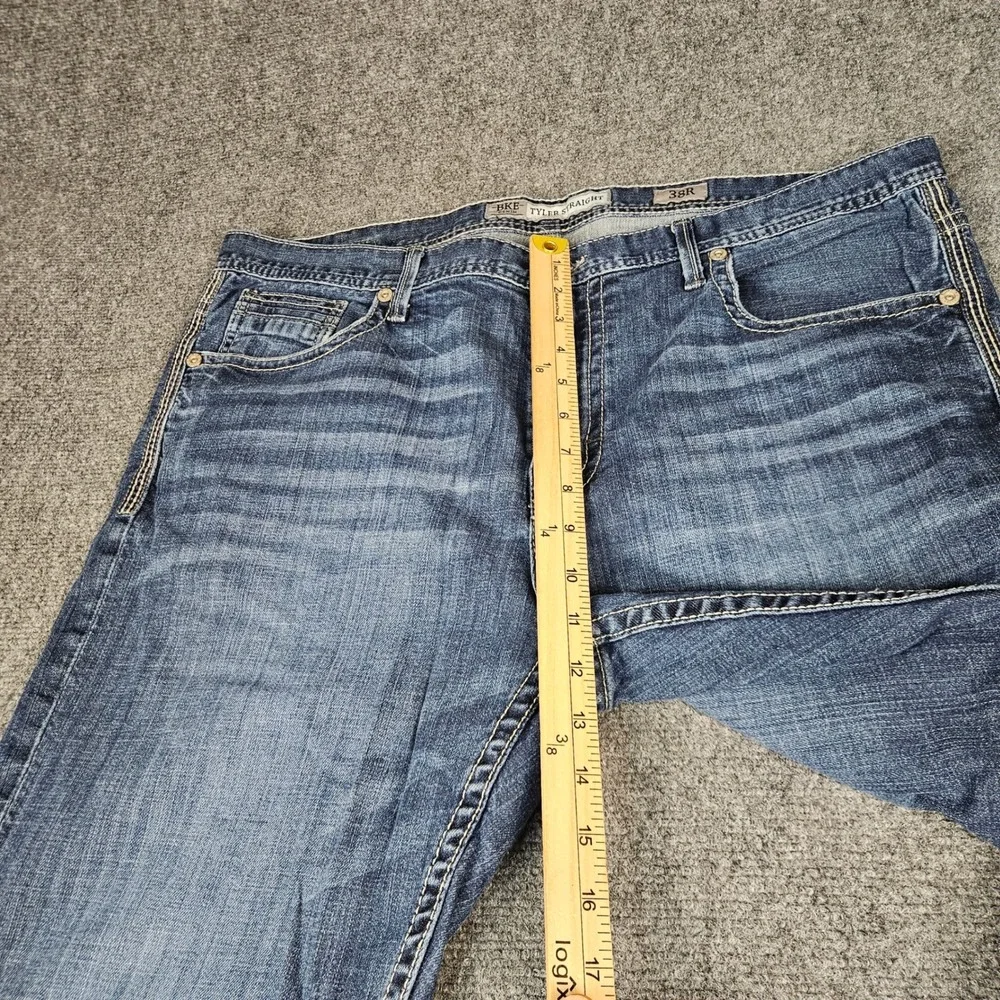 BKE Tyler Straight Leg Jeans Mens 38R Medium Wash Blue Denim BMC23001R
